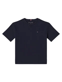 T-shirt kids essential con bandierina blu