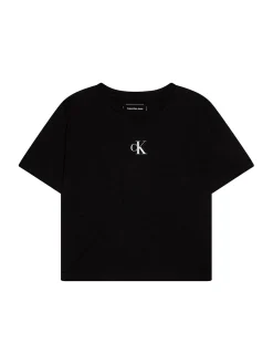 T-shirt kids logo boxy nero