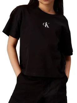 T-shirt kids logo boxy nero