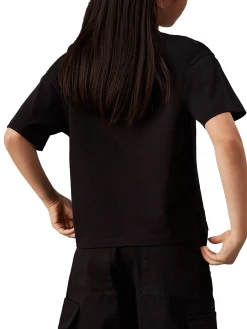 T-shirt kids logo boxy nero