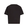 T-shirt kids logo glitter monogram nero