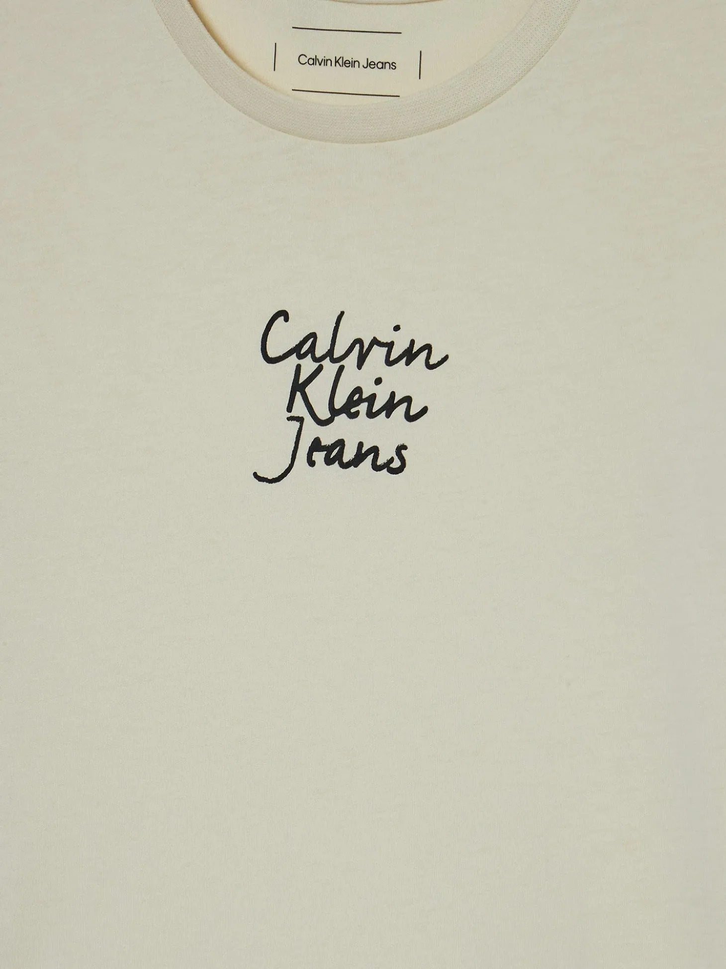 T-shirt kids slim fit logo handwriting panna