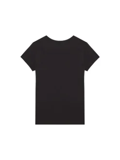 T-shirt kids slim fit logo handwriting nero