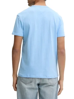 T-shirt logo badge regular fit celeste