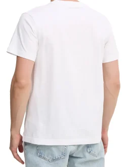 T-shirt logo label regular fit avorio