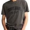 T-shirt logo varsity vintage antracite