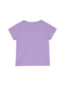 T-shirt manica corta applicazione lilla