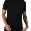 T-shirt manica corta box logo sul petto nero