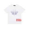 T-shirt manica corta con foglia e logo laterale bianco