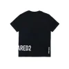 T-shirt manica corta con foglia e logo laterale nero