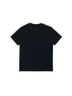 T-shirt manica corta con logo a contrasto nero