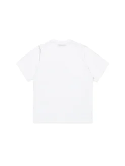 T-shirt manica corta con logo a contrasto bianco