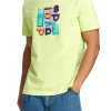 T-shirt manica corta con stampa logo lime