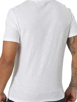 T-shirt manica corta dyed embro bianco