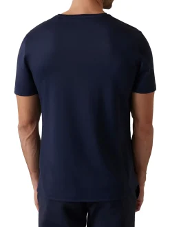 T-shirt manica corta in tessuto tecnico blu
