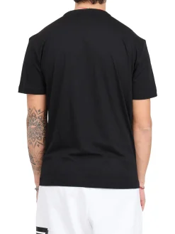 T-shirt manica corta stampa logo nero