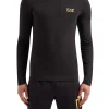 T-shirt manica lunga basic jersey nero