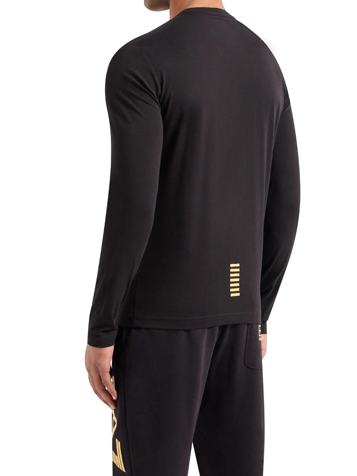 T-shirt manica lunga basic jersey nero