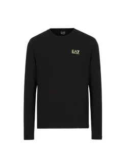 T-shirt manica lunga basic jersey nero