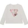 T-shirt manica lunga con stampa bianco