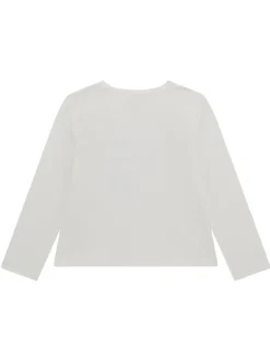 T-shirt manica lunga con stampa bianco