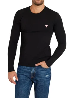 T-shirt manica lunga core jersey nero