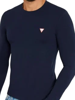 T-shirt manica lunga core jersey blu