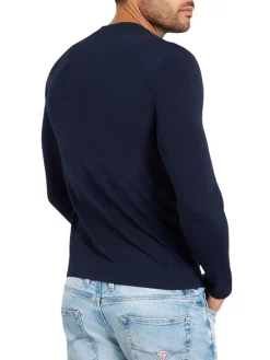 T-shirt manica lunga core jersey blu