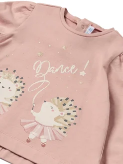 T-shirt manica lunga dance rosa
