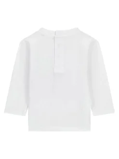 T-shirt manica lunga Let's explore bianco