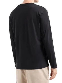 T-shirt manica lunga logo nero