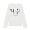 T-shirt manica lunga patch bianco