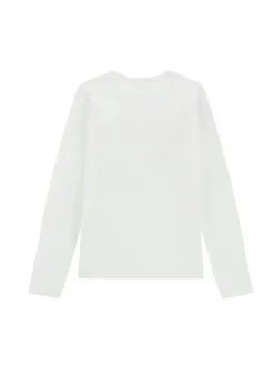 T-shirt manica lunga patch bianco