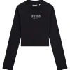 T-shirt manica lunga stretch rib nero