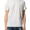 T-shirt maniche corte con maxi loghi peony a contrasto bianco
