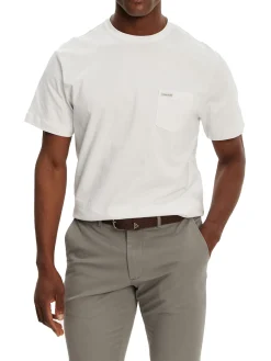 T-shirt maniche corte con tasca e piccolo logo bianco