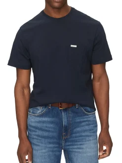 T-shirt maniche corte con tasca e piccolo logo blu