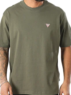 T-shirt maniche corte con mini triangolo verde militare