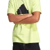 T-shirt maniche corte con logo a contrasto lime