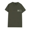 T-shirt maniche corte con logo in cotone verde