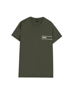T-shirt maniche corte con logo in cotone verde