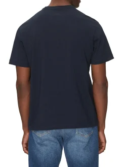 T-shirt maniche corte con tasca e piccolo logo blu