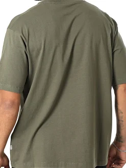 T-shirt maniche corte con mini triangolo verde militare