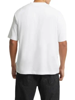 T-shirt maniche corte con mini triangolo bianco