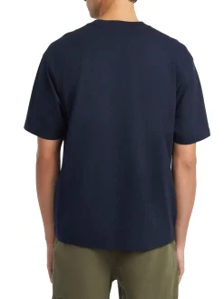 T-shirt maniche corte con mini triangolo blu