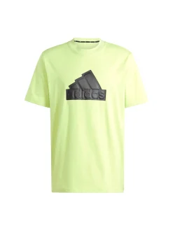 T-shirt maniche corte con logo a contrasto lime