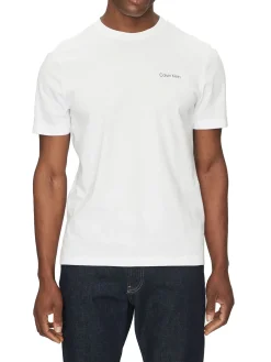 T-shirt maniche corte cp-linear box logo bianco