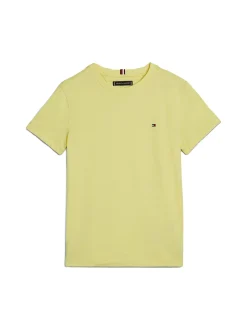T-shirt maniche corte logo frontale giallo