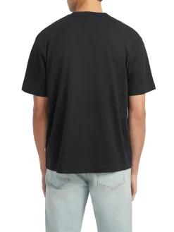 T-shirt maniche corte logo totno su tono nero