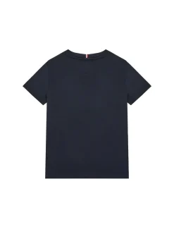 T-shirt maniche corte scritta th logo blu